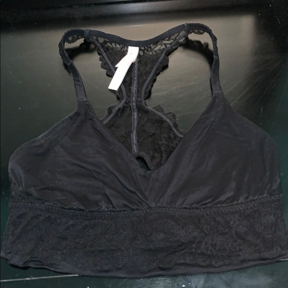 PINK lace trim bandeau